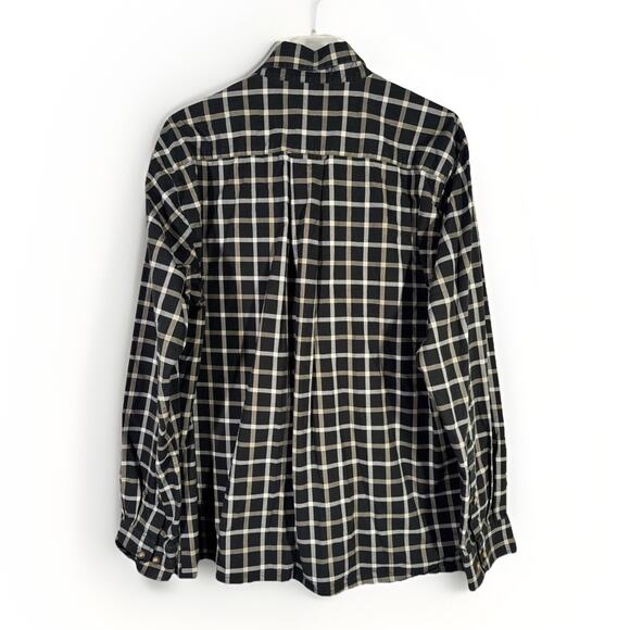 Orvis Men’s 2XLT Plaid Button Down Shirt Gray Black 100% Cotton - Picture 2 of 5